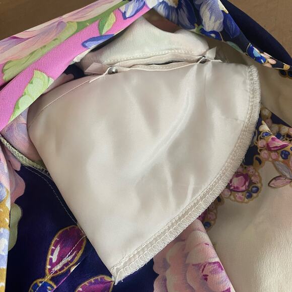 Vintage Dana Buchman Women’s 6 Silk Blouse Floral Jewelry Watches Victorian 90s - Picture 9 of 10